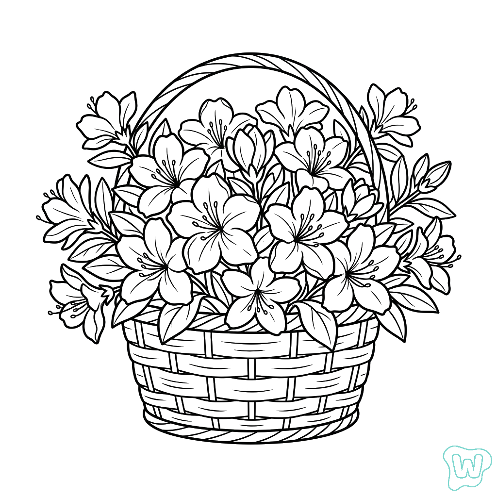 páginas para colorear gratis Azalea