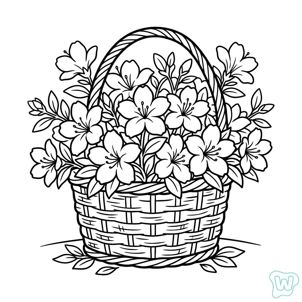 Azalea páginas para colorear para adultos pdf