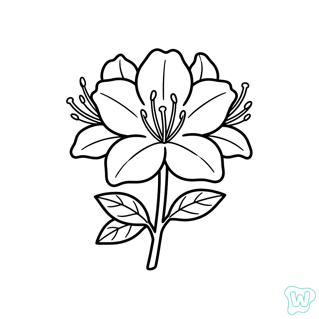 páginas para colorear para imprimir gratis Azalea