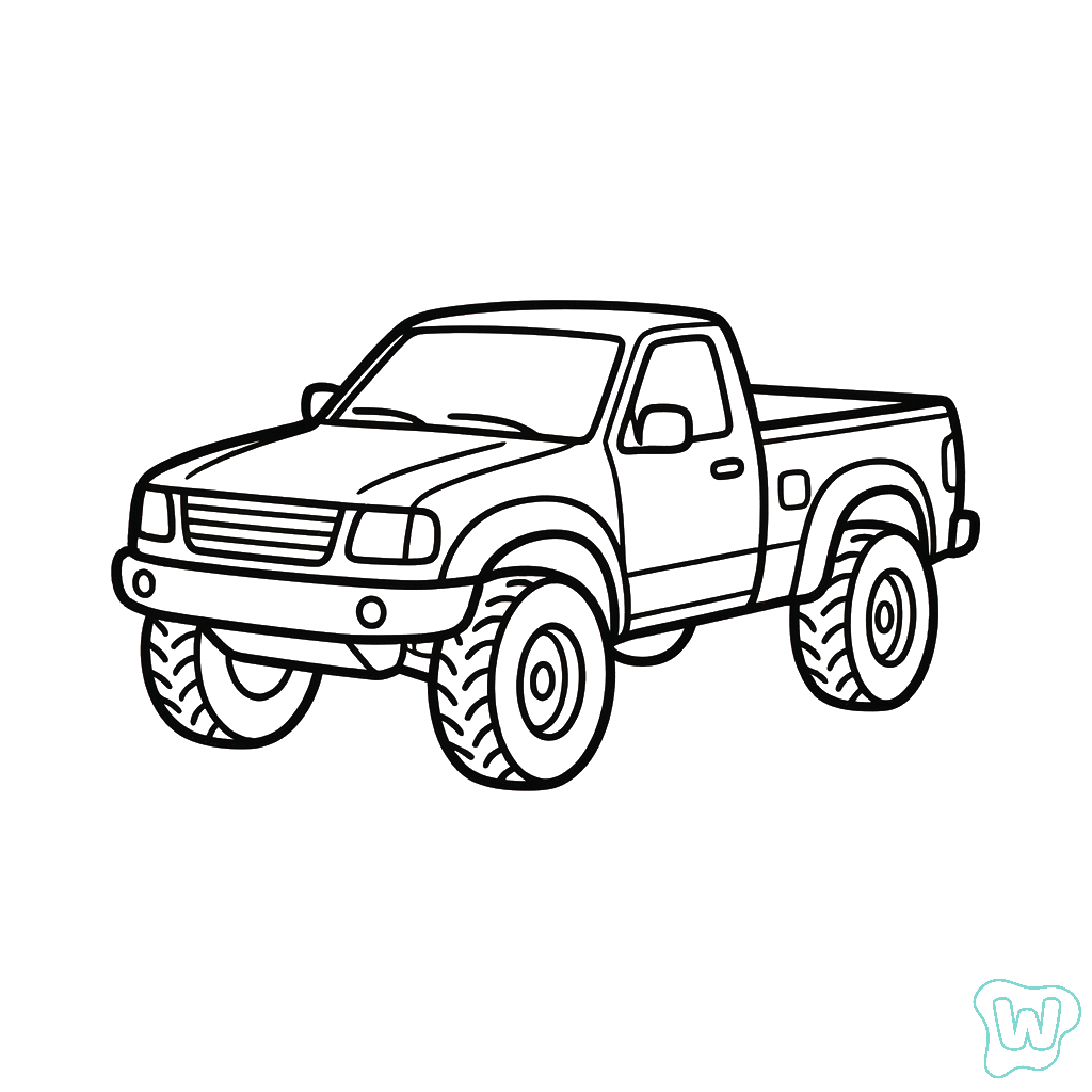 páginas para colorear imprimibles gratis Camionetas Pickup