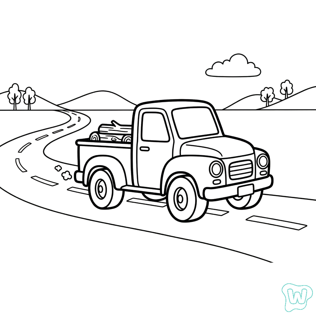 páginas para colorear imprimibles Camionetas Pickup