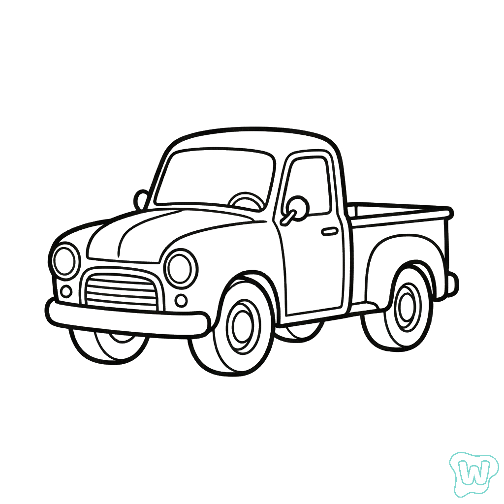 páginas para colorear Camionetas Pickup imprimibles gratis