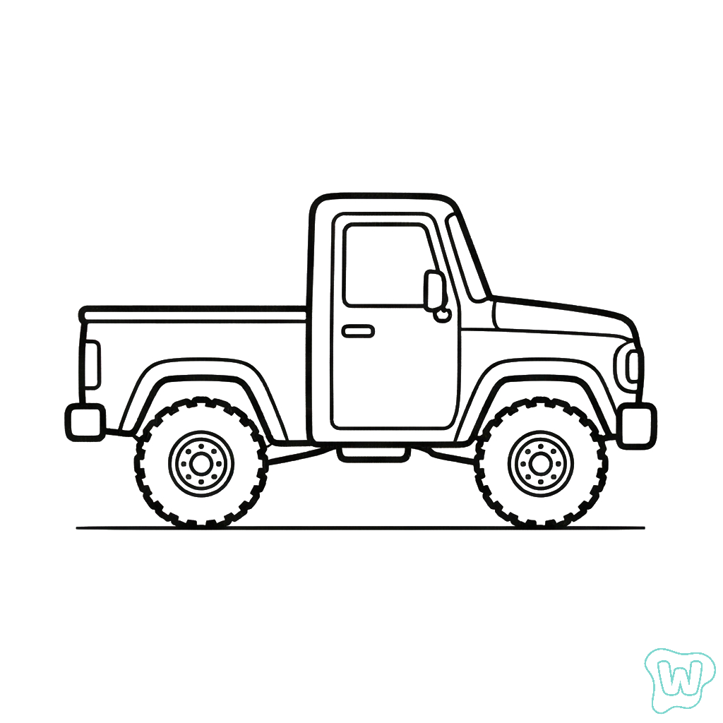 páginas para colorear Camionetas Pickup imprimibles