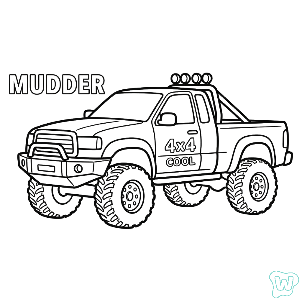Camionetas Pickup páginas para colorear imprimibles