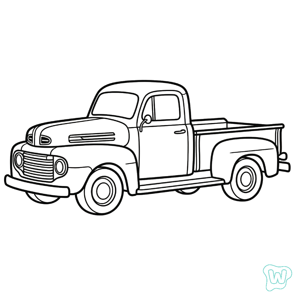 Camionetas Pickup páginas para colorear pdf