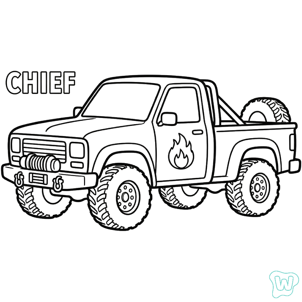 Camionetas Pickup páginas para colorear gratis 1