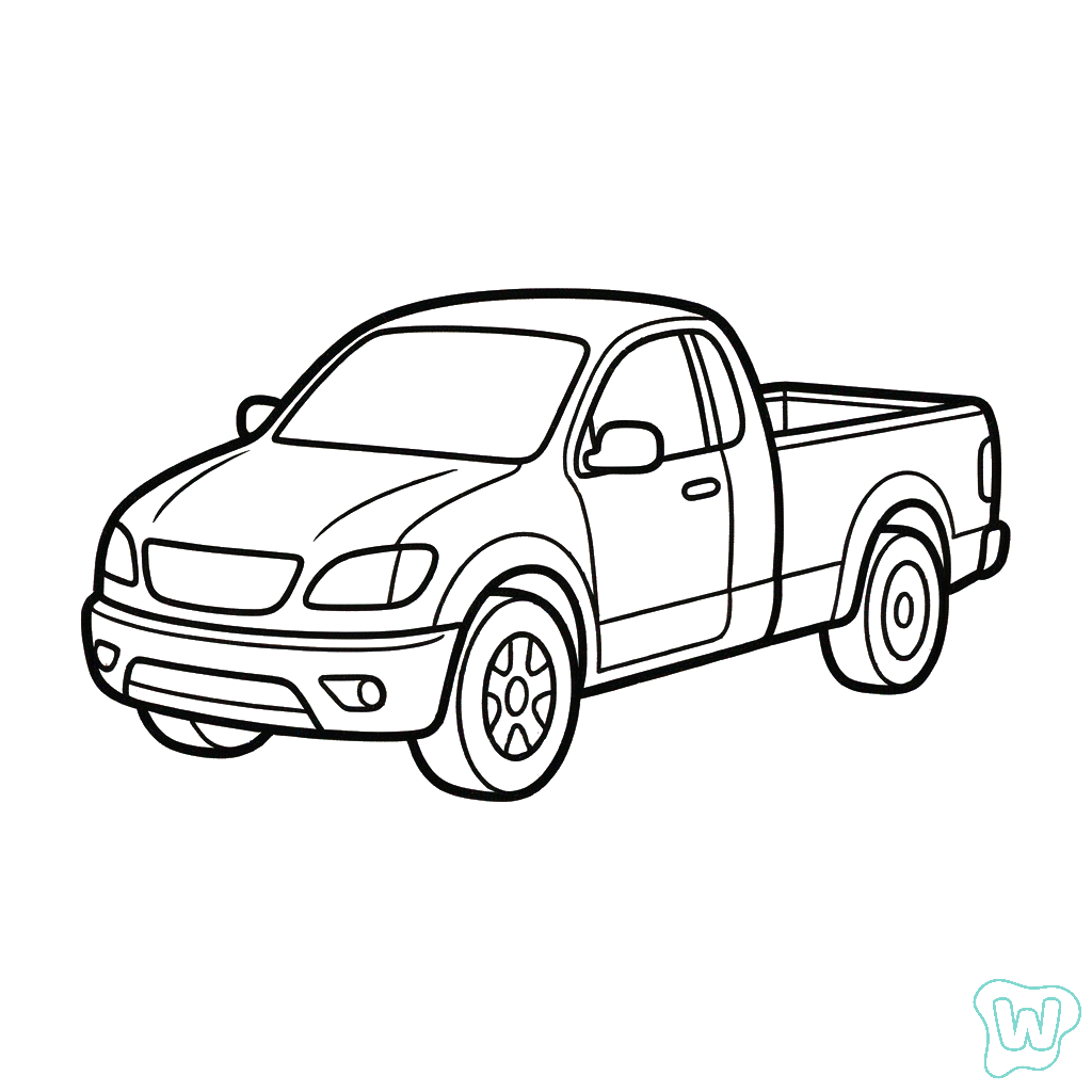 páginas para colorear imprimibles gratis Camionetas Pickup 1