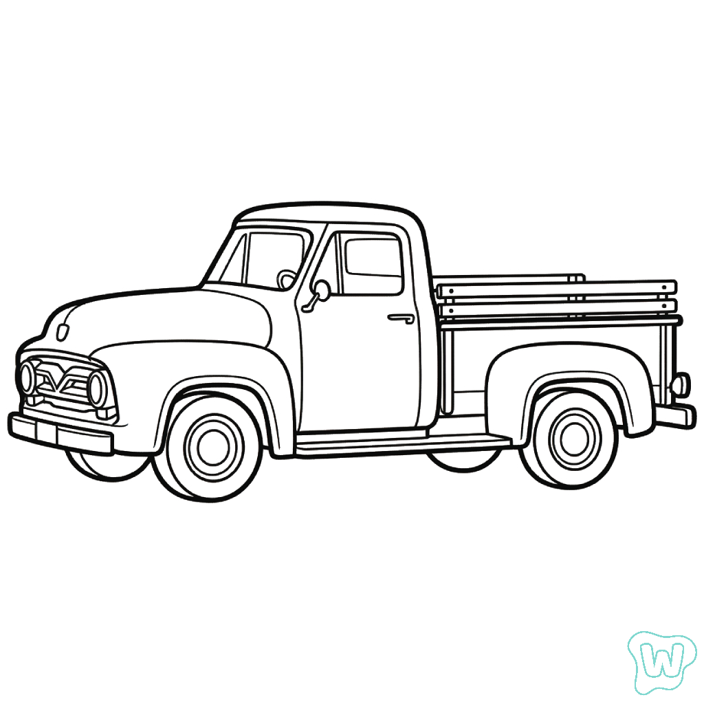 lindas páginas para colorear Camionetas Pickup