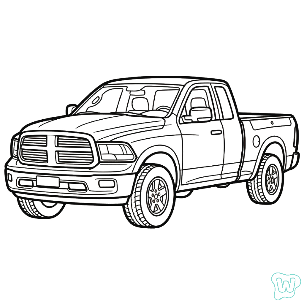 Camionetas Pickup páginas para colorear imprimibles 2