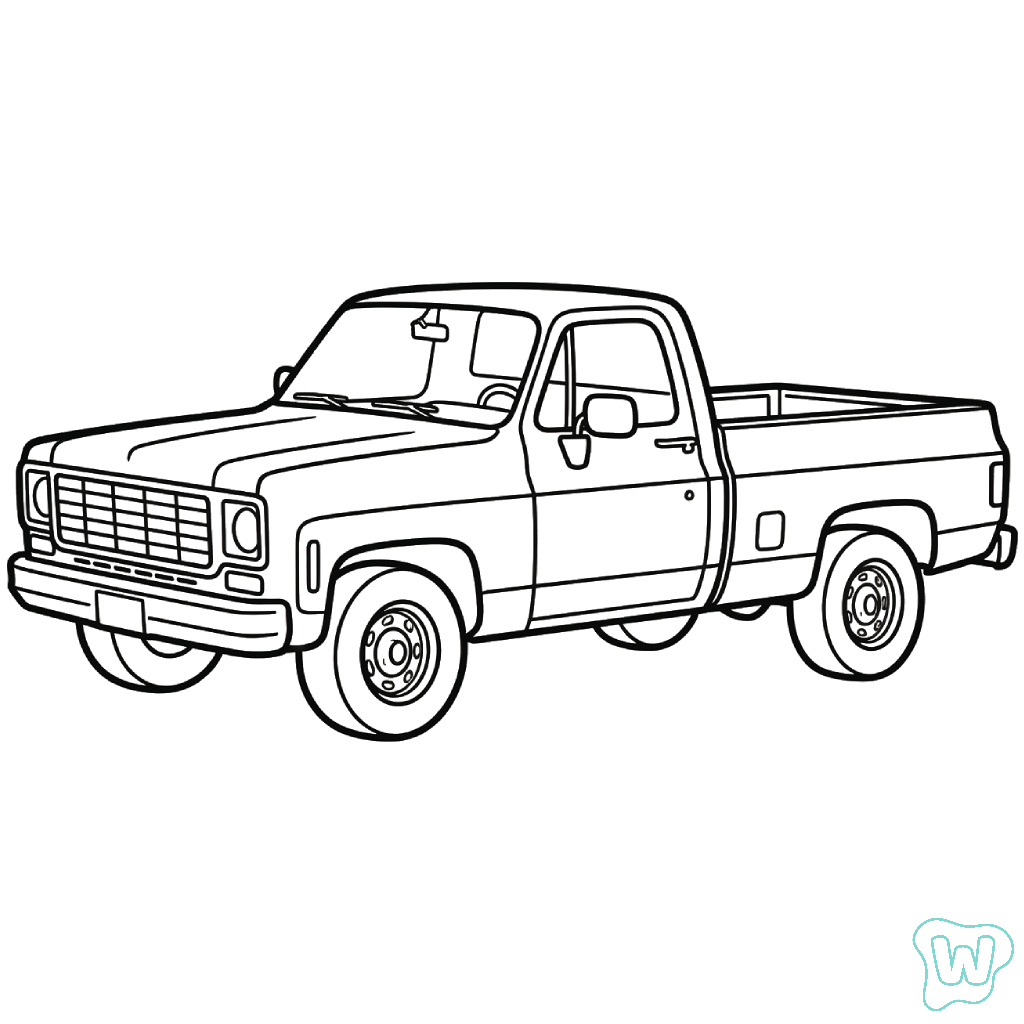 páginas para colorear gratis Camionetas Pickup