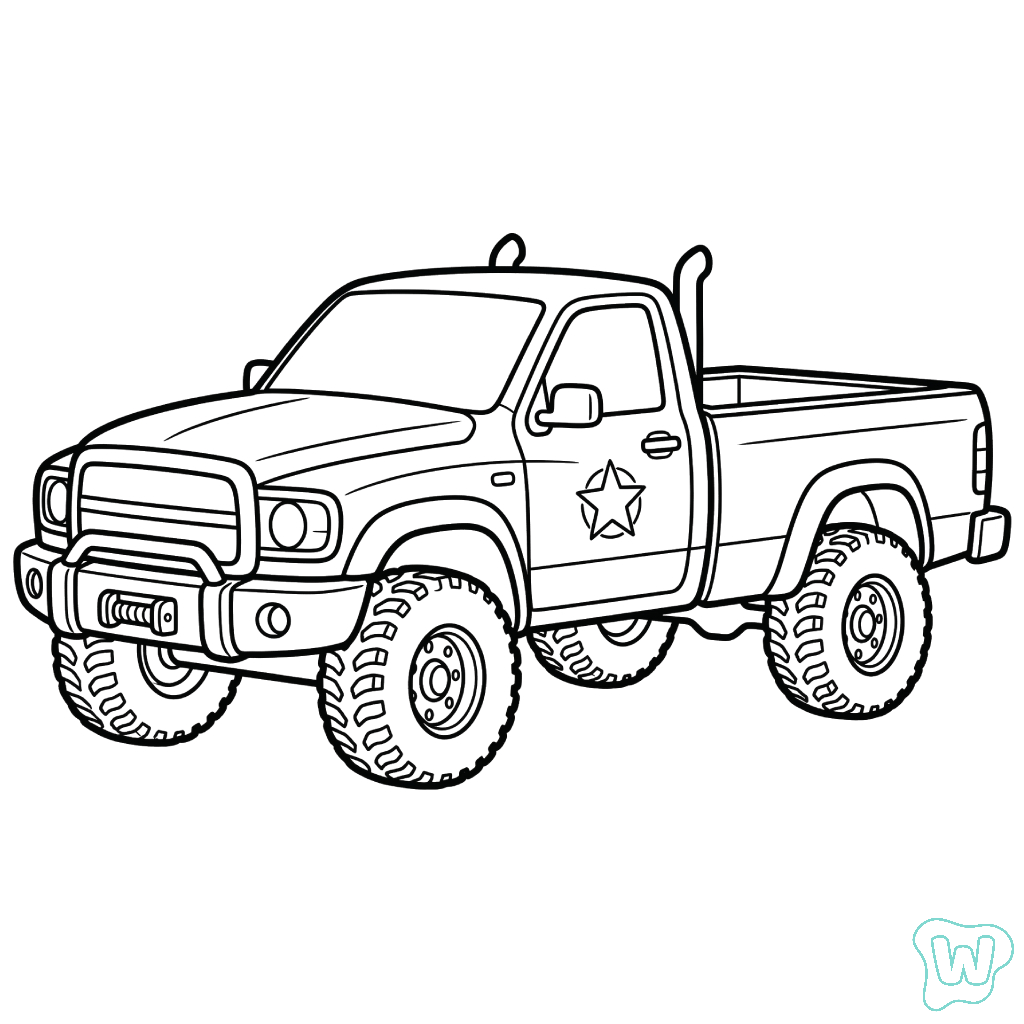 dibujos para colorear Camionetas Pickup