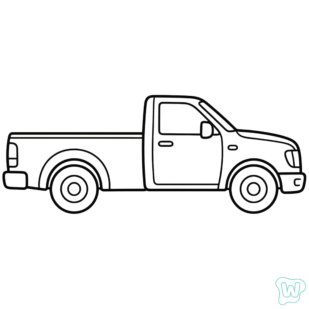 Camionetas Pickup para colorear y Imprimir PDF