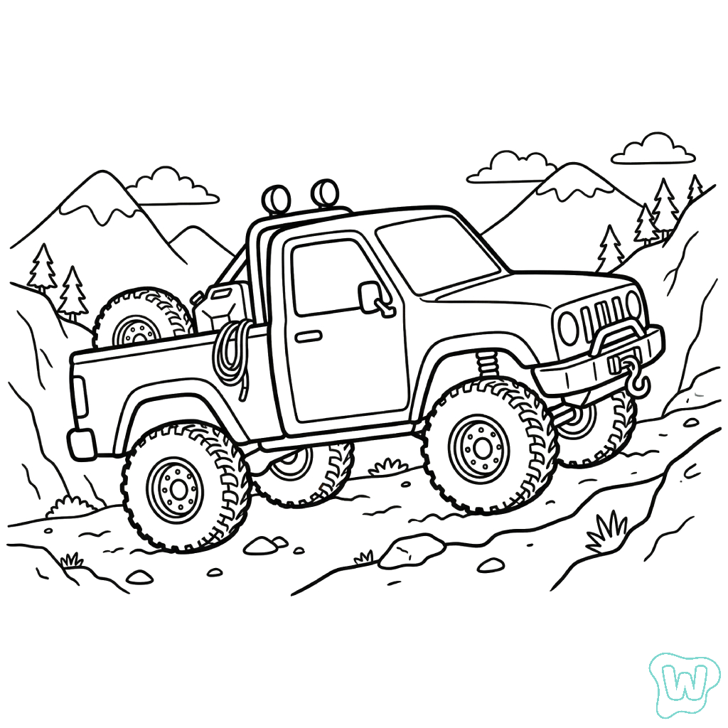 dibujos para colorear Camionetas Pickup 1
