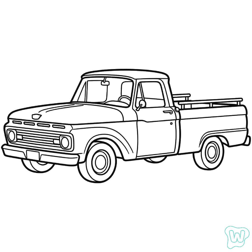 Camionetas Pickup para colorear 1