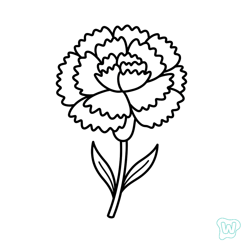 Clavel colorear y Imprimir PDF gratis