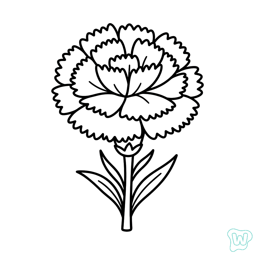 Clavel páginas para colorear