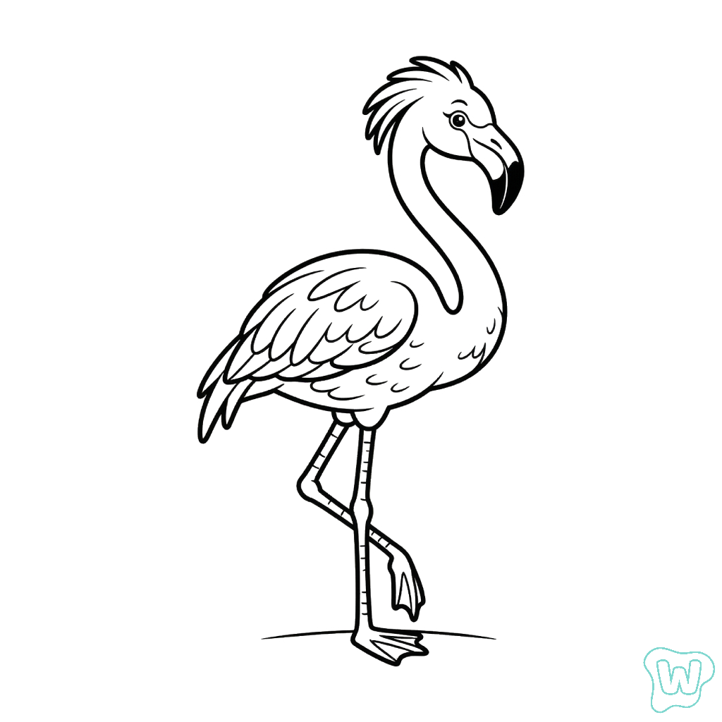 páginas para colorear gratis Flamenco