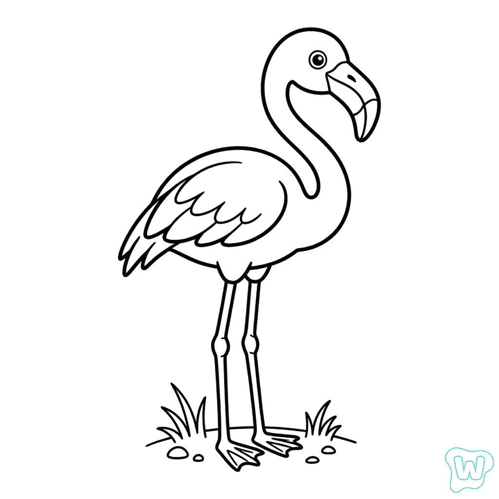 divertidas páginas para colorear Flamenco