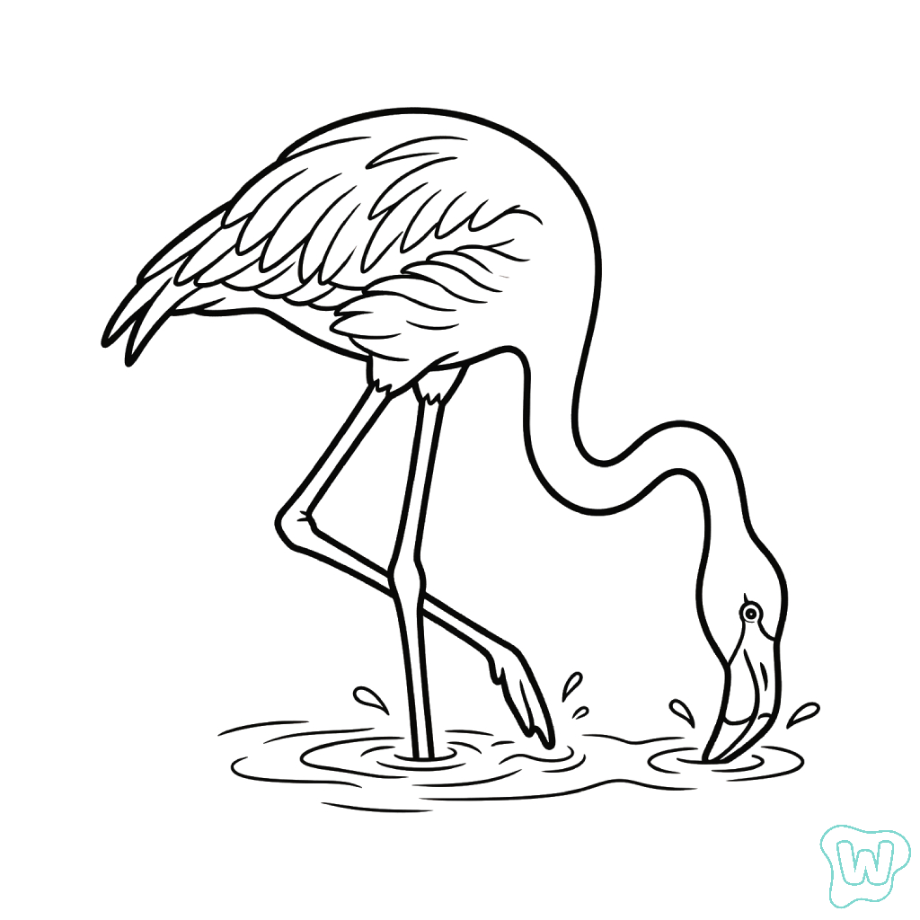 páginas para colorear de preescolar Flamenco