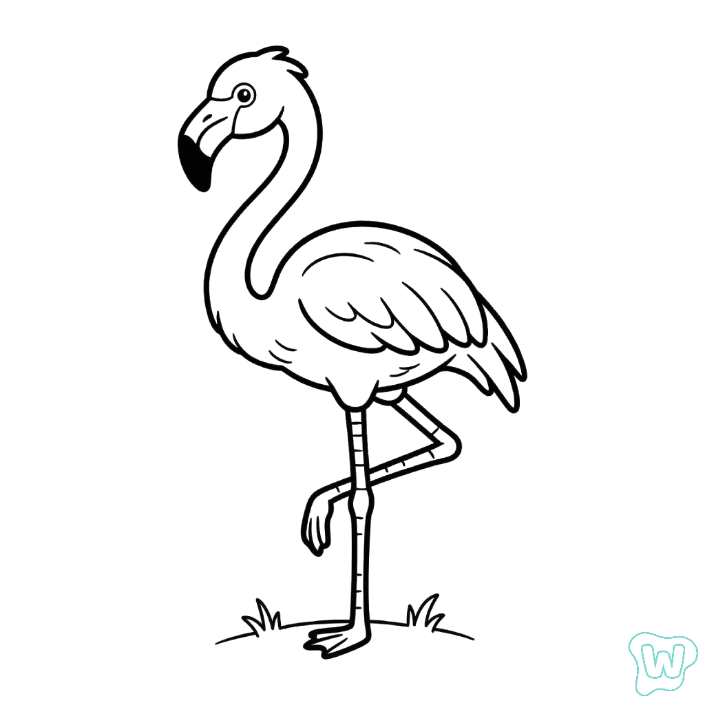 páginas para colorear para niños Flamenco