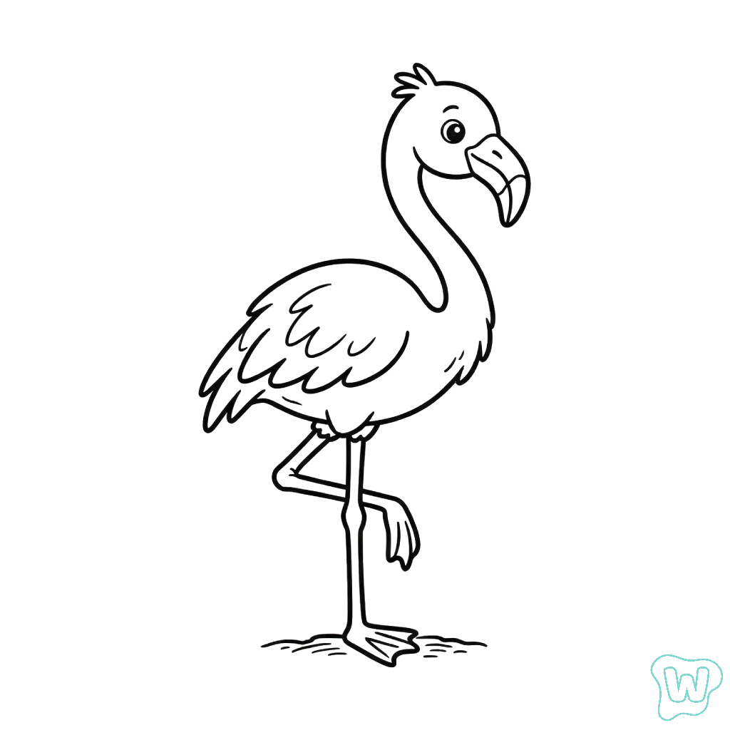 Flamenco páginas para colorear para adultos fáciles