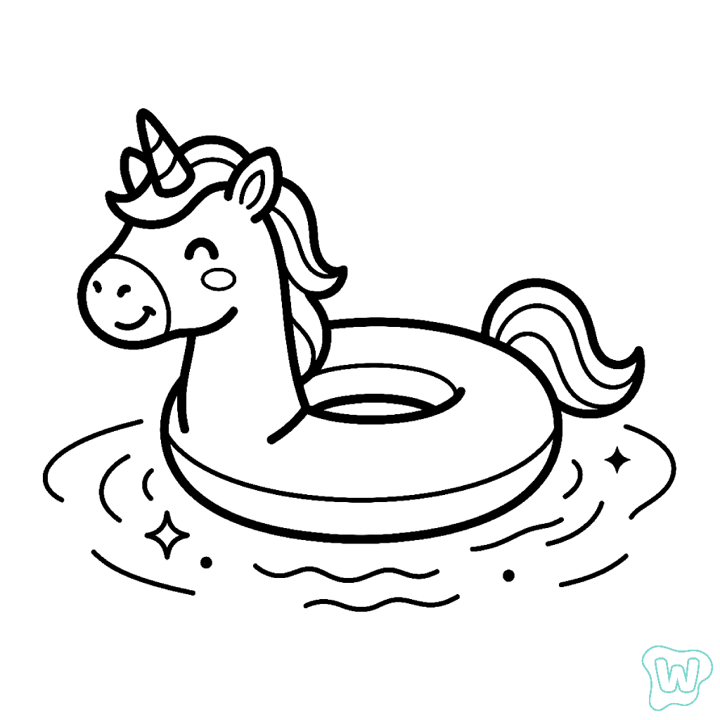 páginas para colorear para adultos Flotador de Piscina