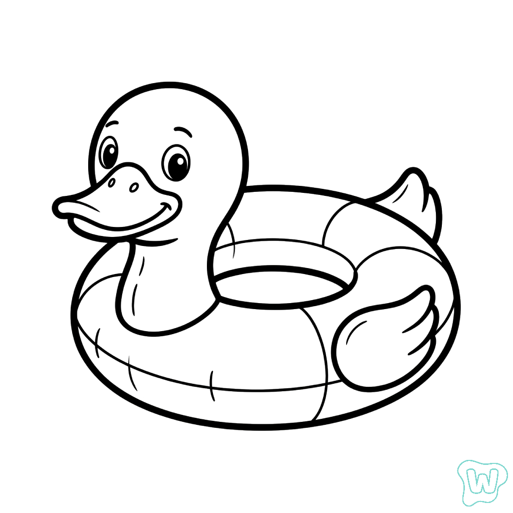 páginas para colorear imprimibles Flotador de Piscina