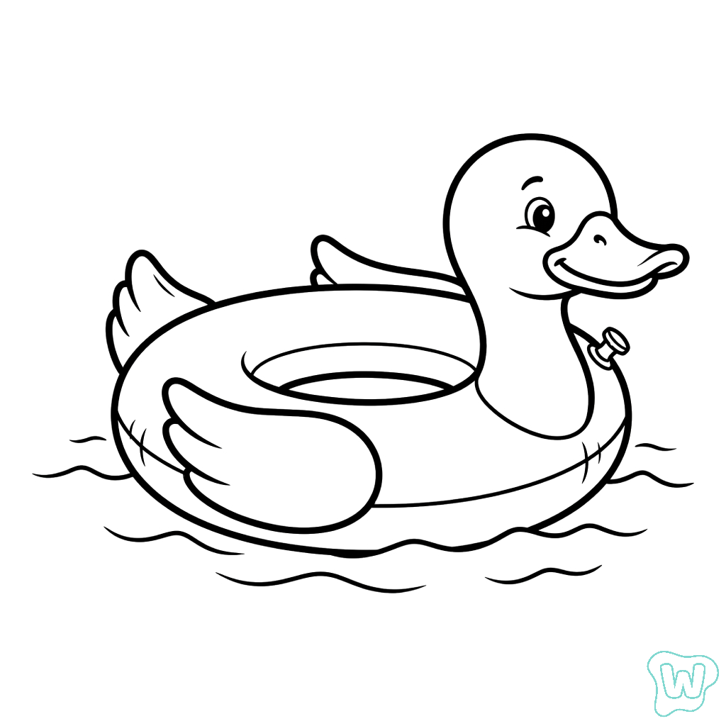 niños Flotador de Piscina páginas para colorear