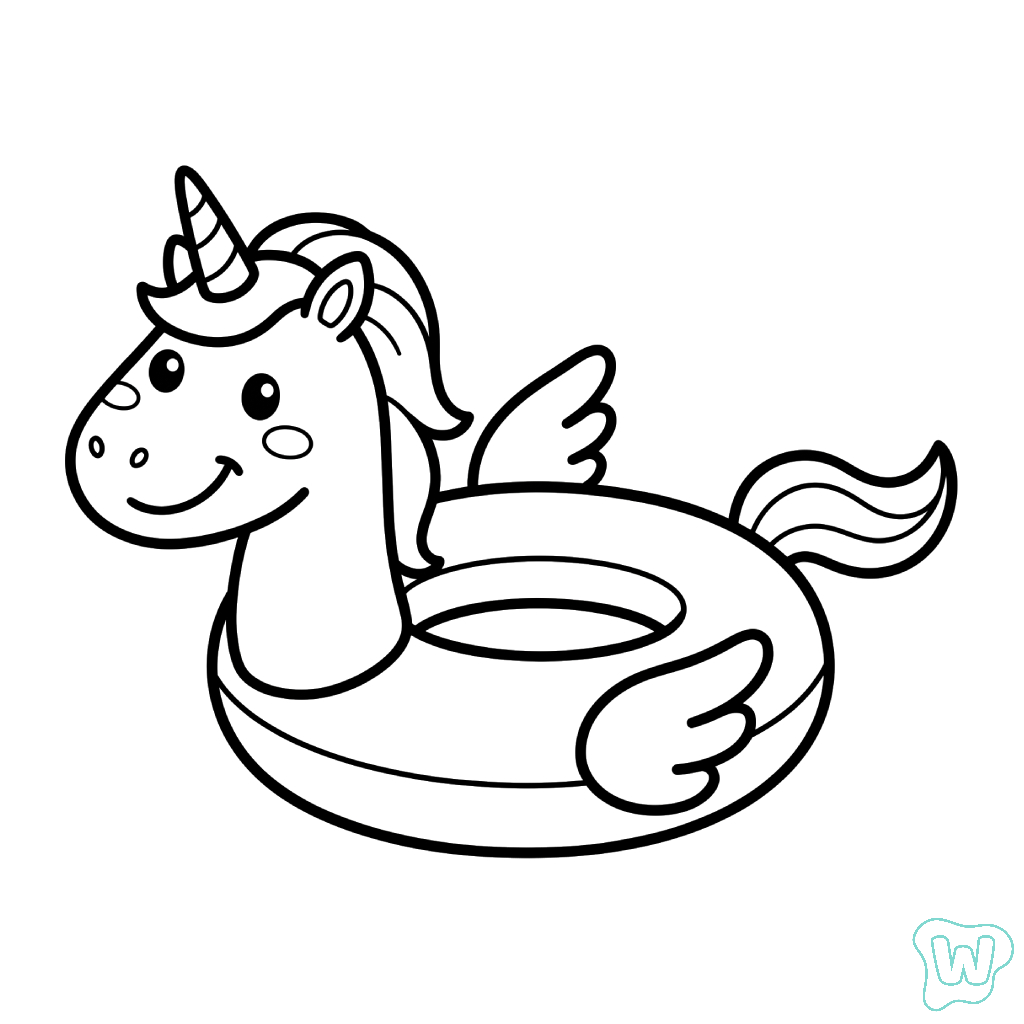 Flotador de Piscina páginas para colorear para adultos