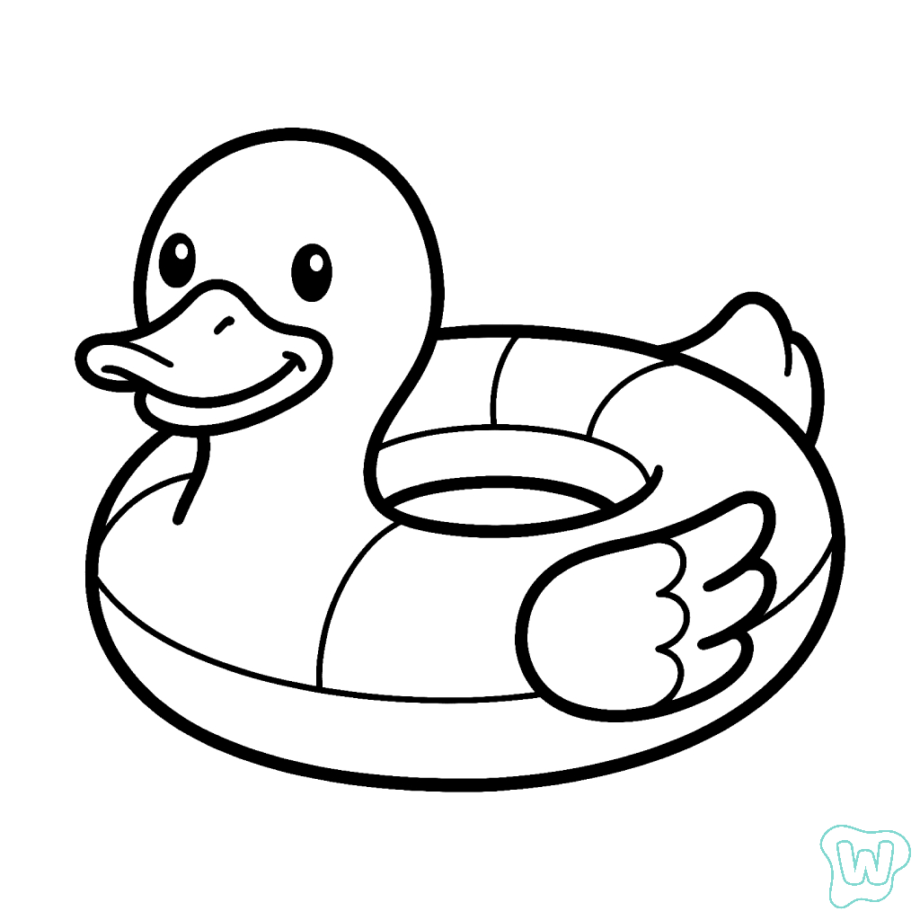 páginas para colorear Flotador de Piscina imprimibles gratis