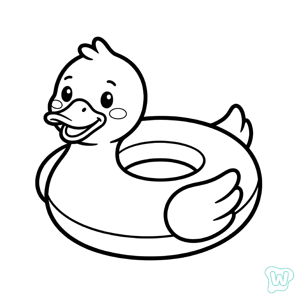 Flotador de Piscina para colorear y Imprimir PDF gratis