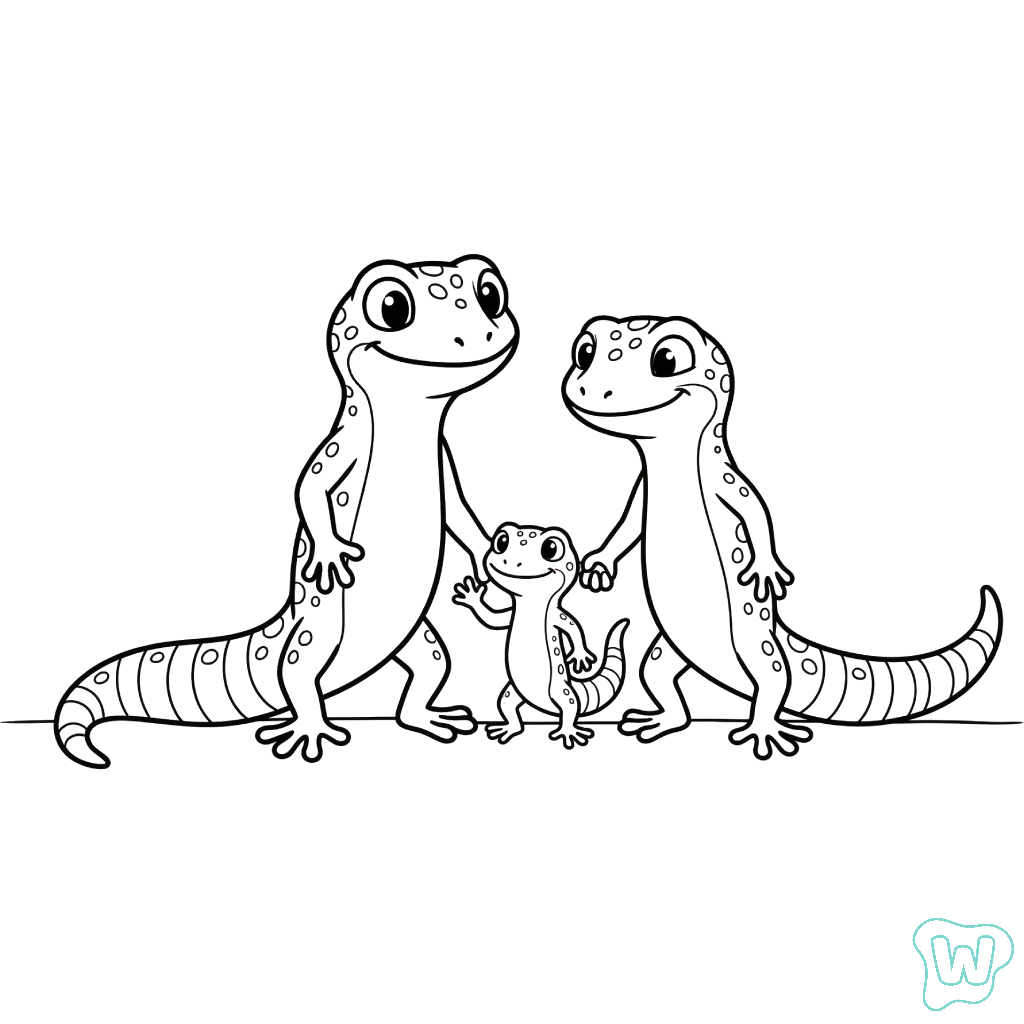 páginas para colorear de preescolar Geco