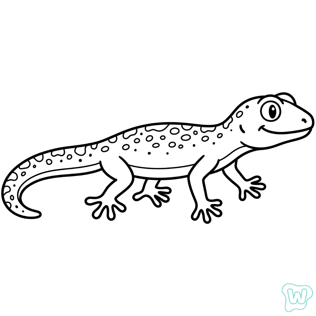 lindas páginas para colorear Geco