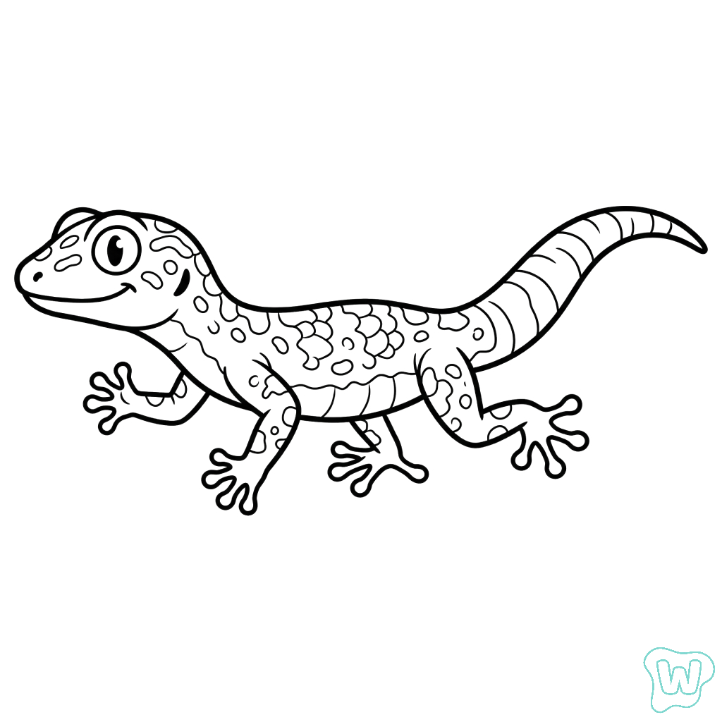 páginas para colorear gratis Geco pdf