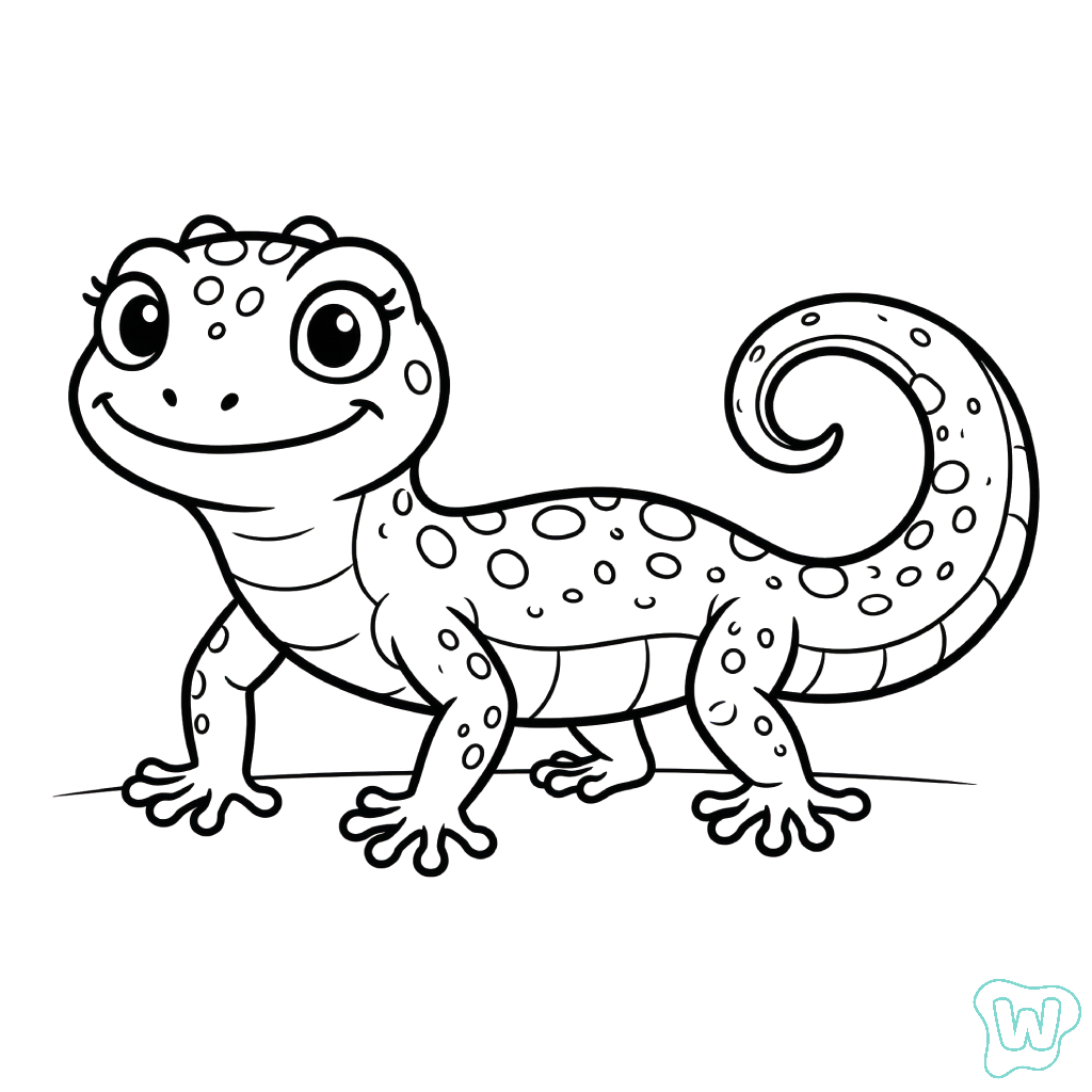 Geco para colorear y Imprimir PDF