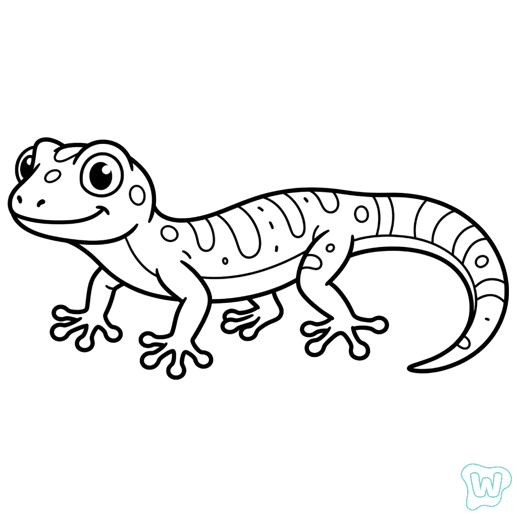 Geco páginas para colorear de adornos