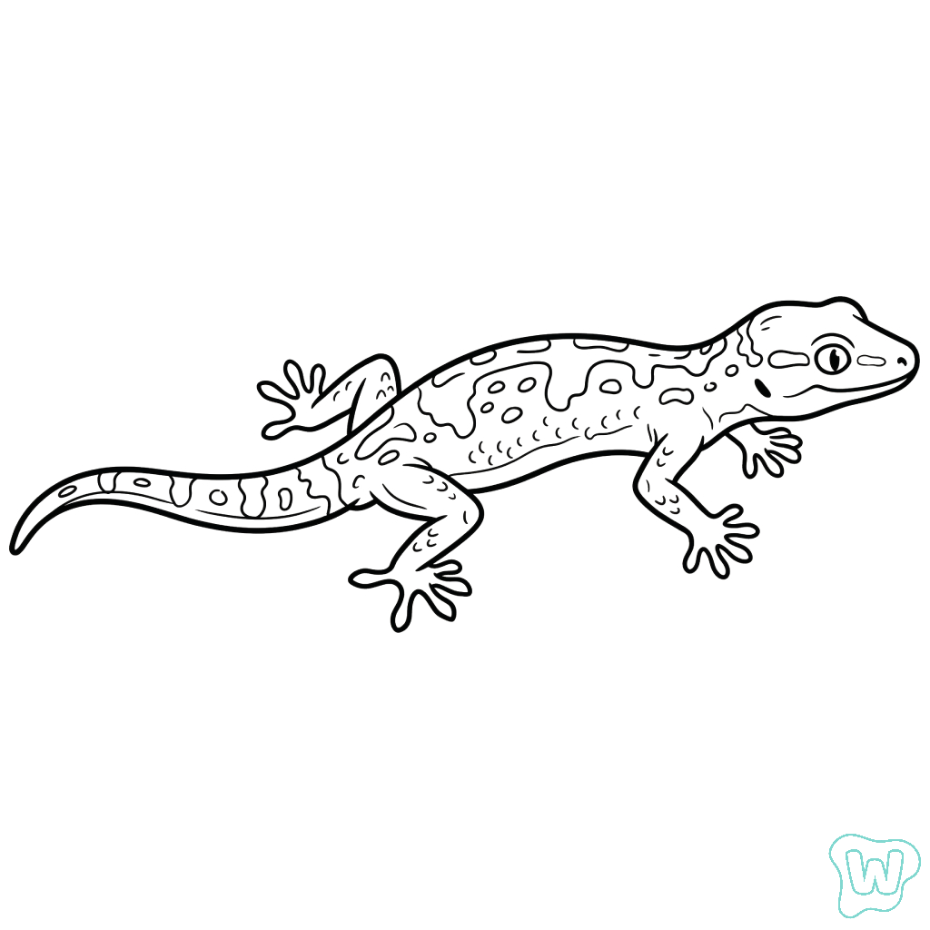 páginas para colorear imprimibles Geco