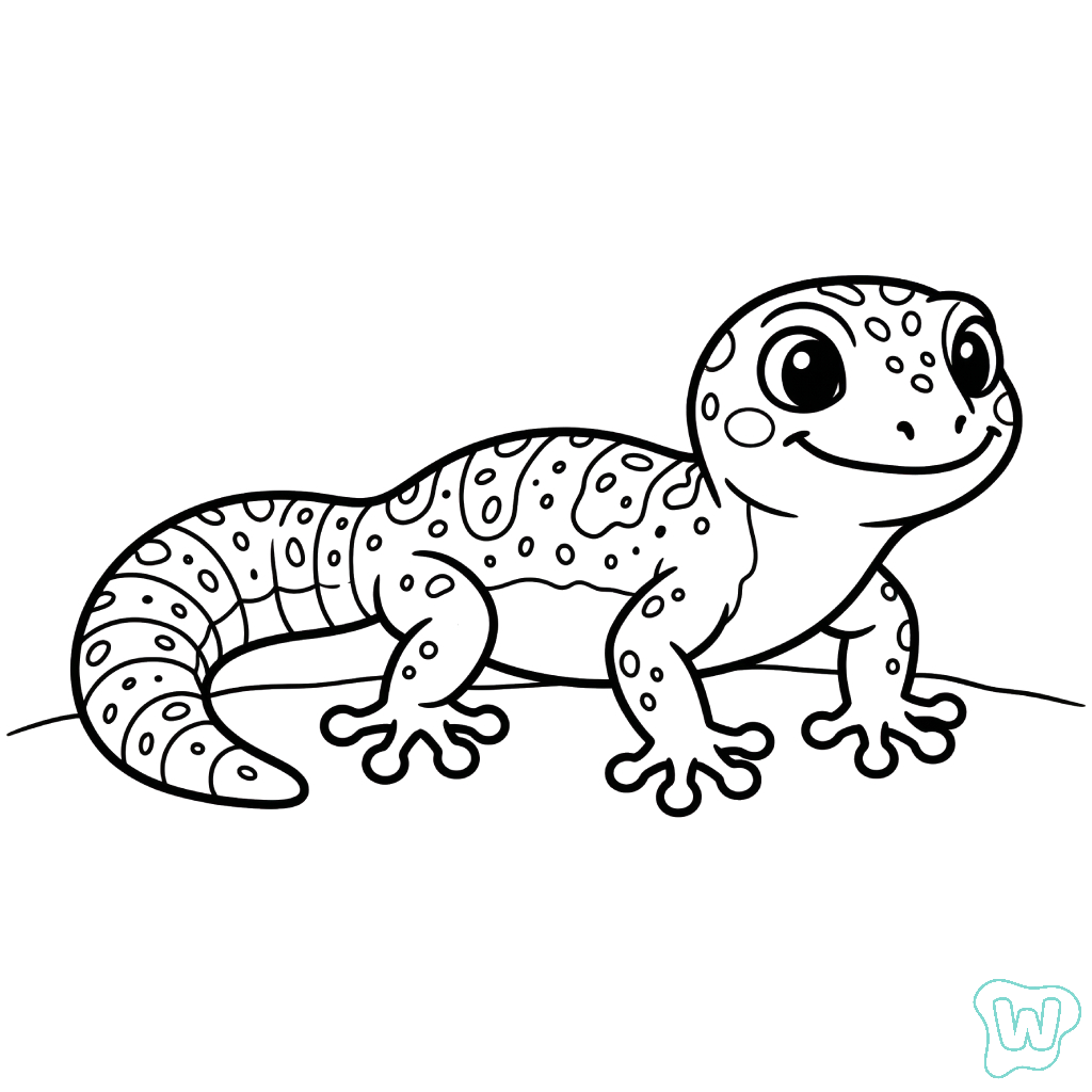 para colorear Geco 1