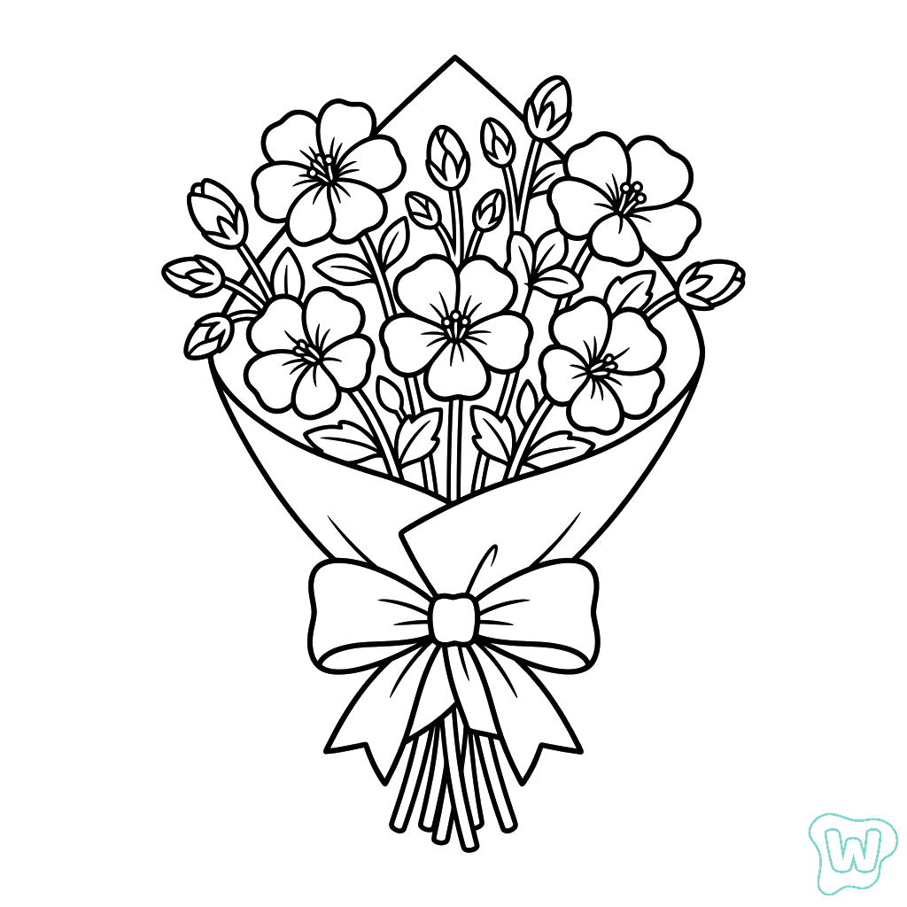 colorear y Imprimir PDF gratis Geranio