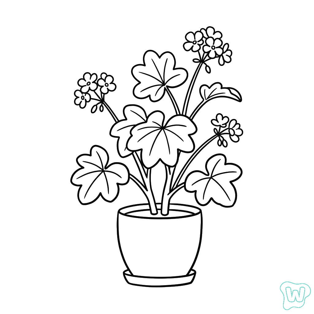 páginas para colorear detalladas de Geranio