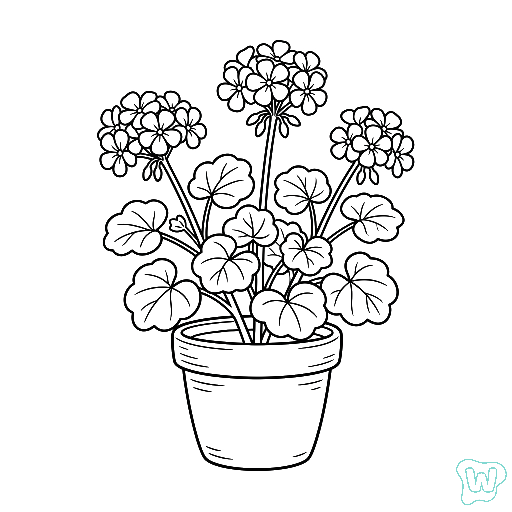 páginas para colorear para Geranio