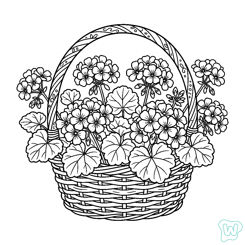 Geranio dibujos para colorear