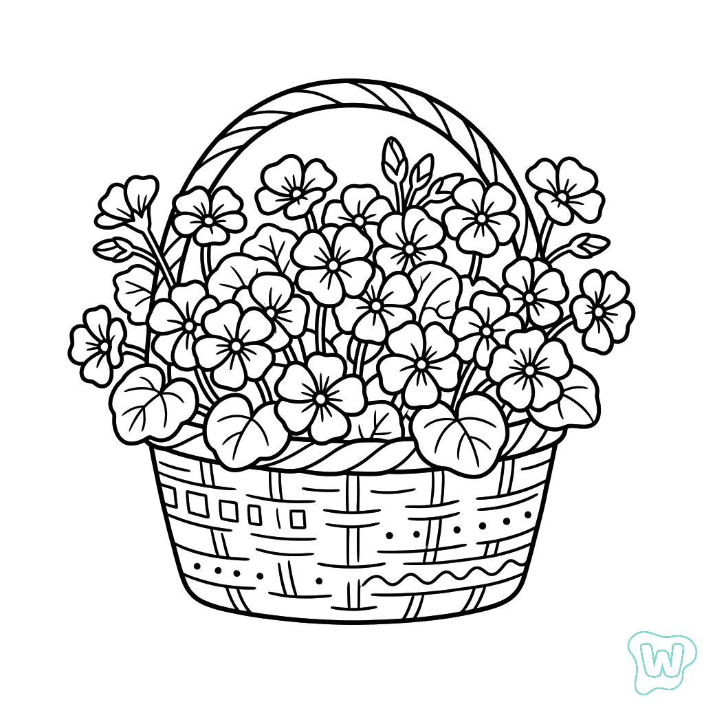 Geranio páginas para colorear imprimibles