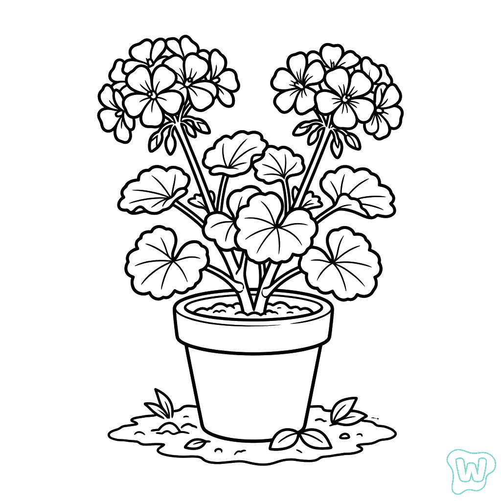 páginas para colorear Geranio gratis