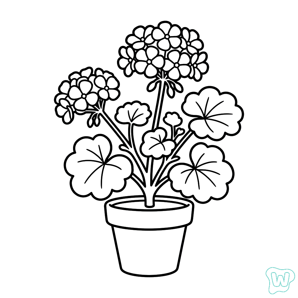 niños Geranio páginas para colorear