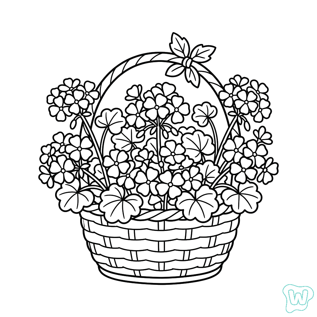 para colorear Geranio