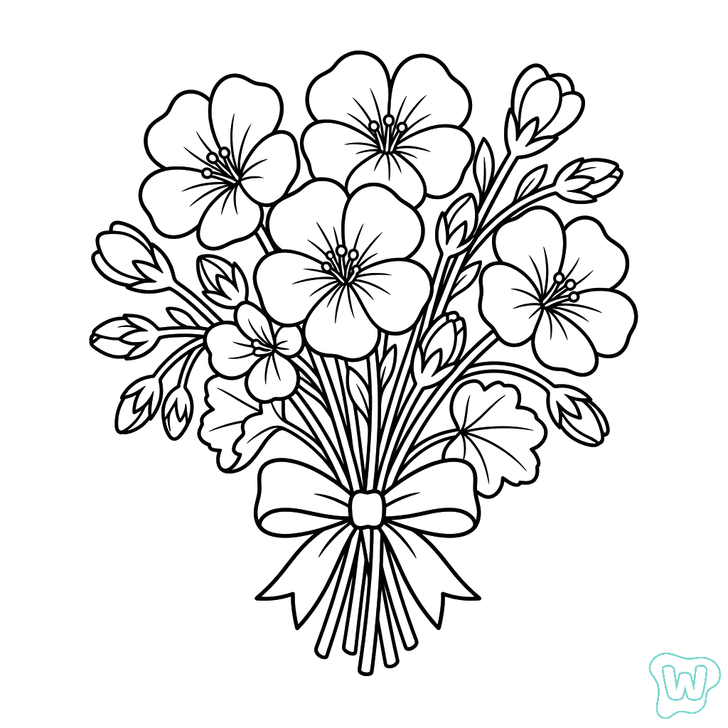 páginas para colorear gratis Geranio pdf