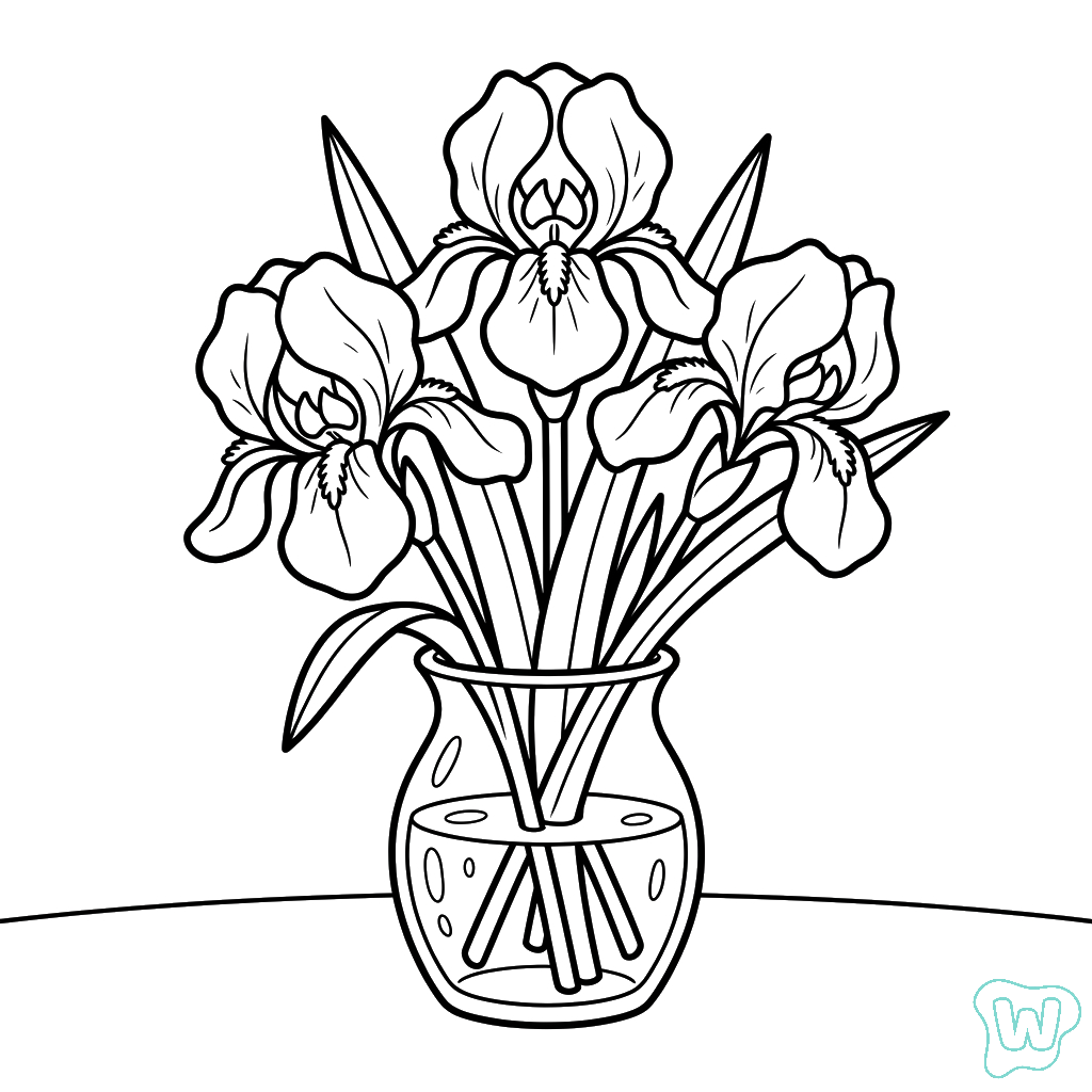 Iris páginas para colorear