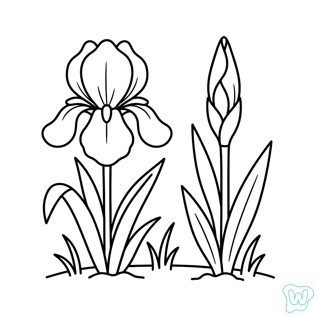 Iris páginas para colorear imprimibles