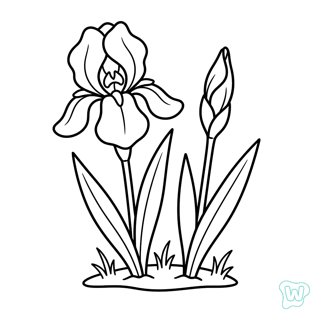 páginas para colorear Iris imprimibles
